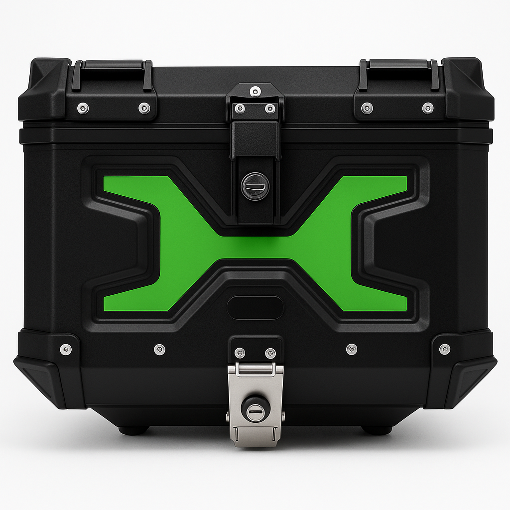 Baú Alumínio Para Moto 45litros + Base Com Light E Forro - HWG MOTOS