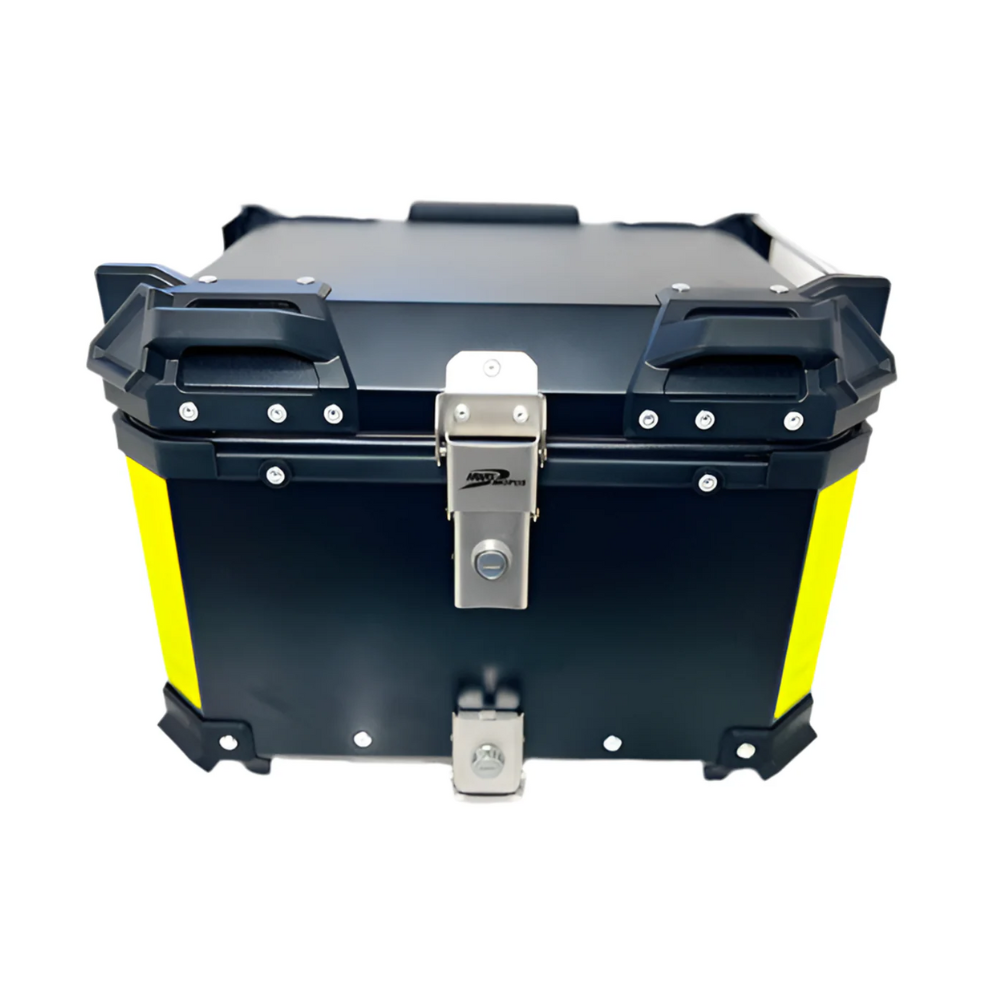 Baú Bauleto 36l Alumínio Moto Encosto Suporte C/forro E Base - HWG MOTOS