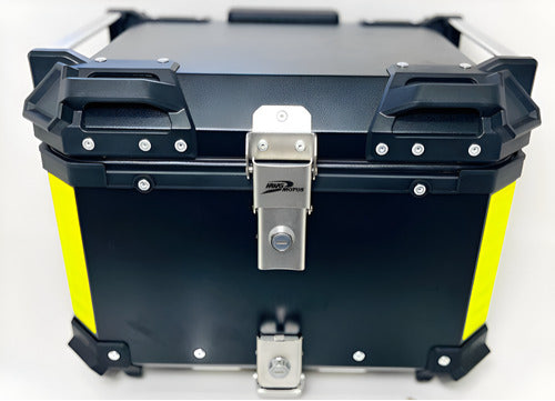 Baú Bauleto Moto Encosto Suporte Aluminio 45l C/forro E Base - HWG MOTOS
