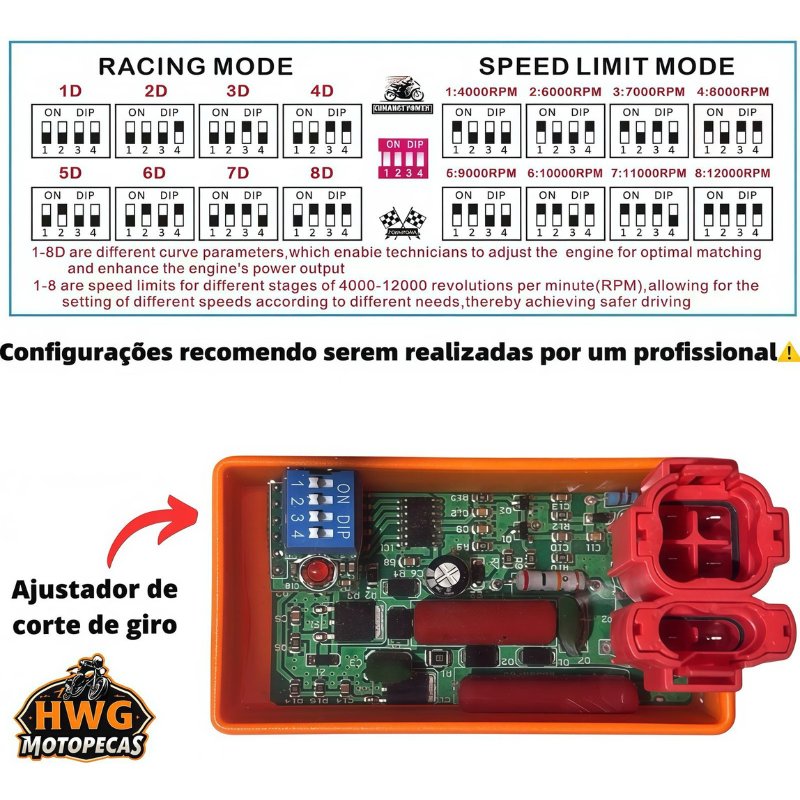 Cdi Racing Titan125 Crf230 - Aumente o Desempenho da Sua Moto com Corte Compatível