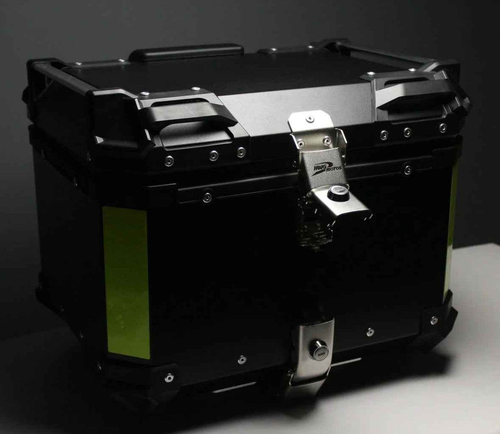 Baú Bauleto 36l Alumínio Moto Encosto Suporte C/forro E Base