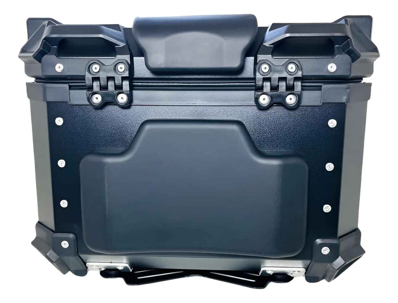 Baú Bauleto 36l Alumínio Moto Encosto Suporte C/forro E Base