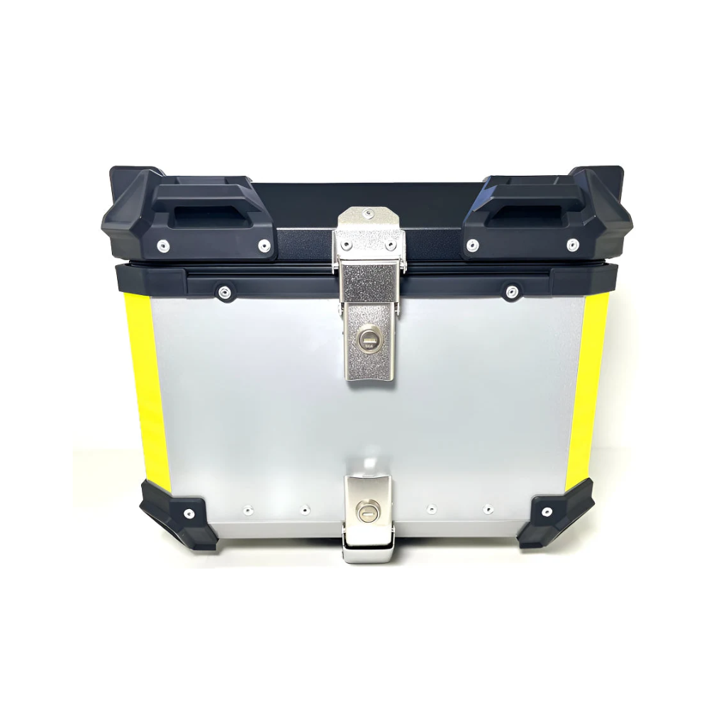 Baú Bauleto 36l Alumínio Moto Encosto Suporte C/forro E Base - HWG MOTOS