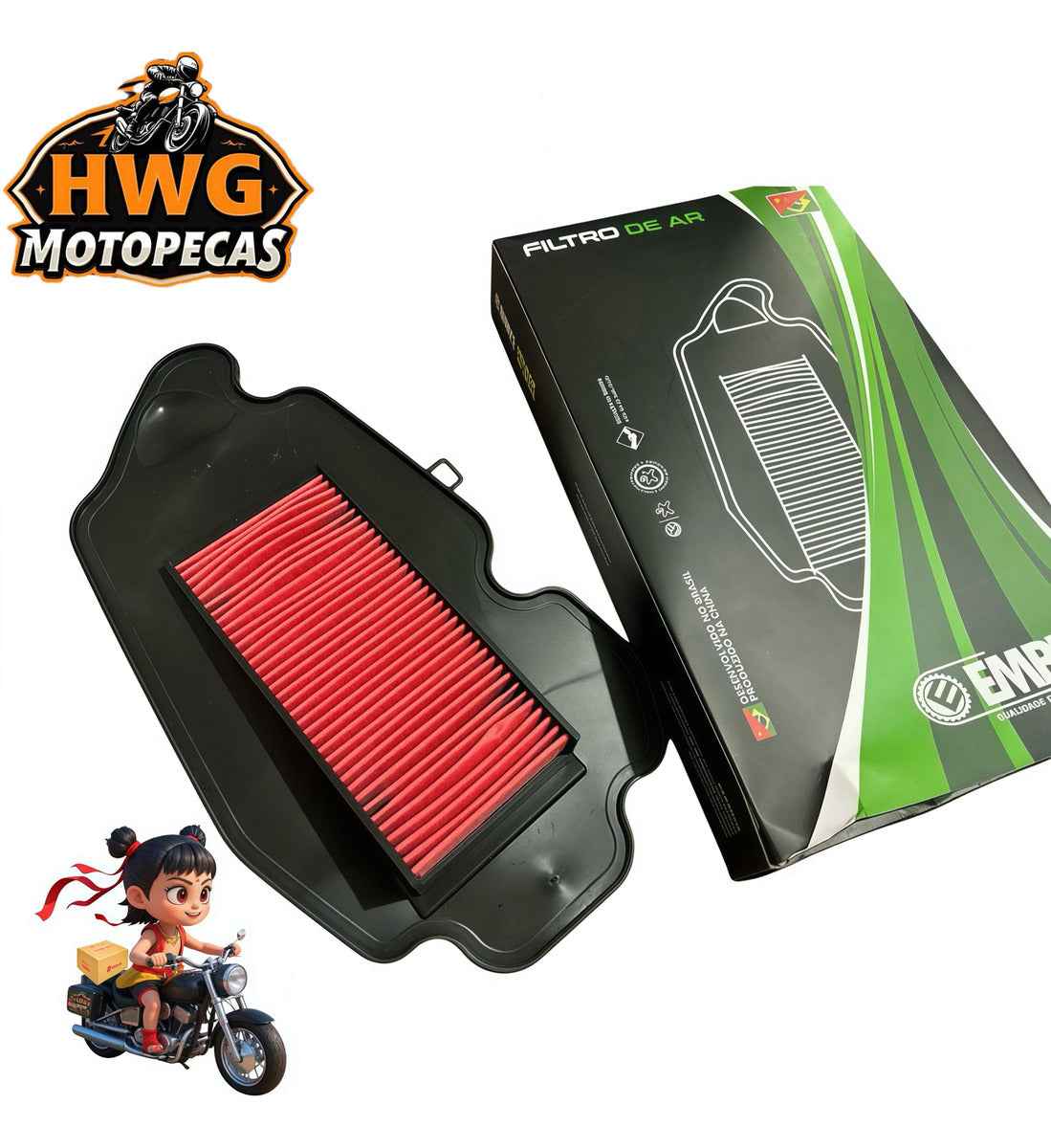Elemento Filtro De Ar Honda Elite 125 2018 A 2023