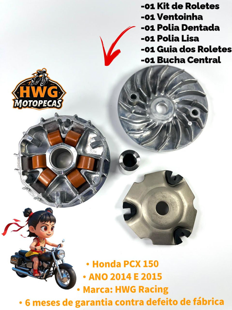 Embreagem Primaria Completa Honda Pcx150 2014 A 2015 Hwg - HWG MOTOS