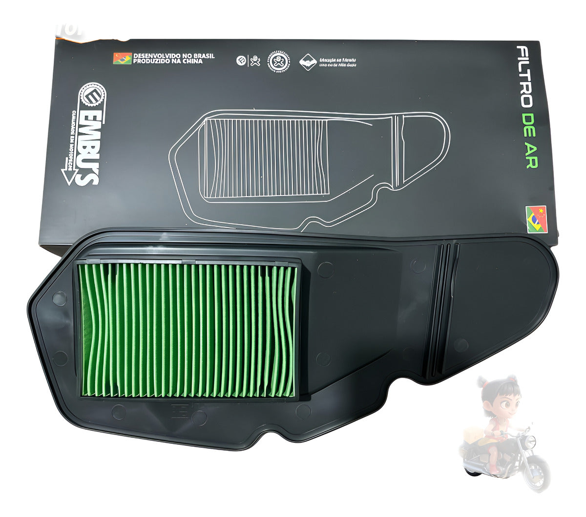 Elemento Filtro De Ar Honda Pcx 150 2015 A 2018 - HWG MOTOS