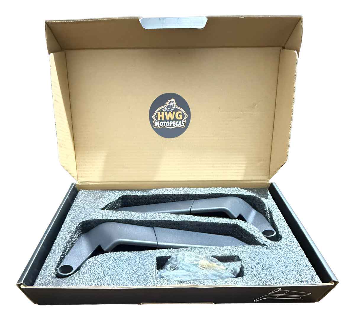 Retrovisor Esportivo Moto Universal Asa Fixa Par Ajustável