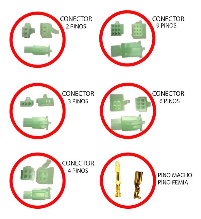 Maleta Terminais E Conector Chicote Eletrica Mecânica 2,8mm