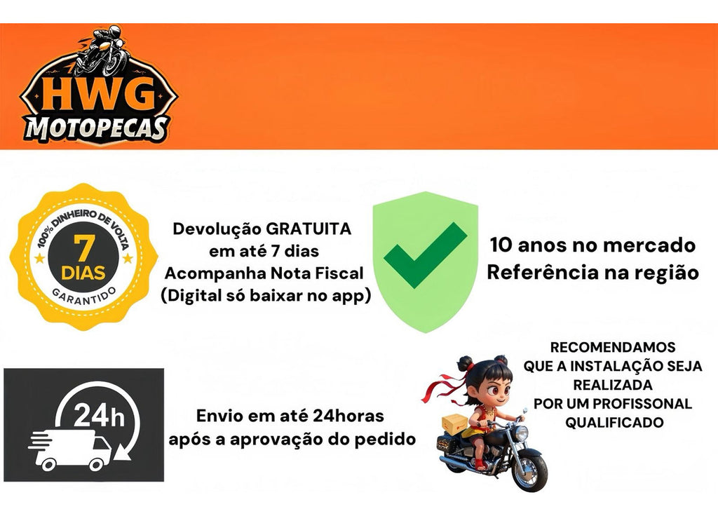 Kit Embreagem Primaria Completa Honda Elite 125 - Hwg - HWG MOTOS