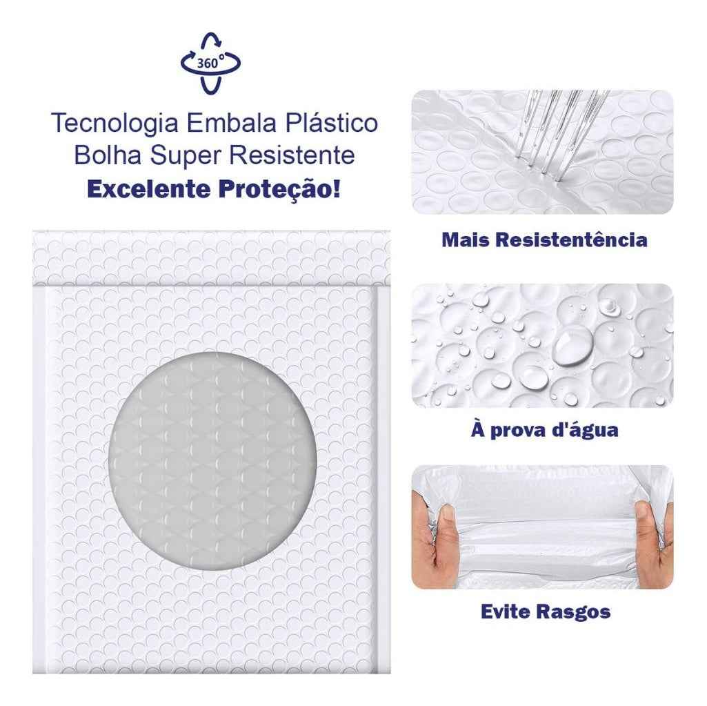 Kit 1000 Envelope Segurança C/ Bolha 23x18cm Pacote Correio