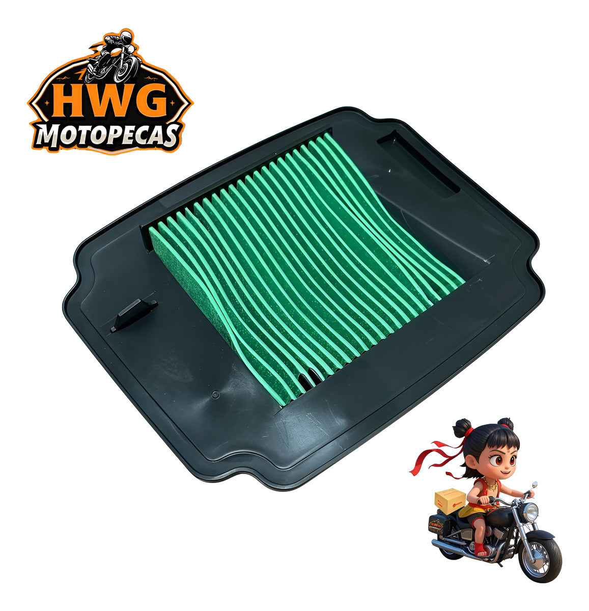 Elemento Filtro De Ar Honda Biz-125 11 A 24 Biz-100i 16 A 23