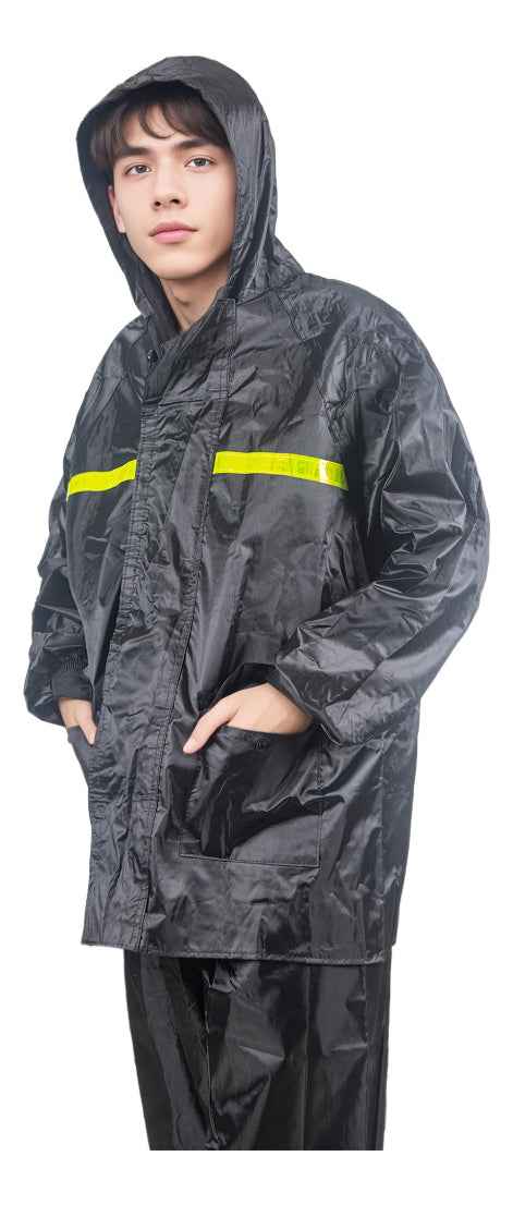 Capa De Chuva Nylon Para Motoqueiro C/capuz
