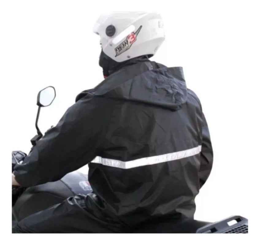 Conjunto Capa De Chuva Motoqueiros Impermeável C/capuz