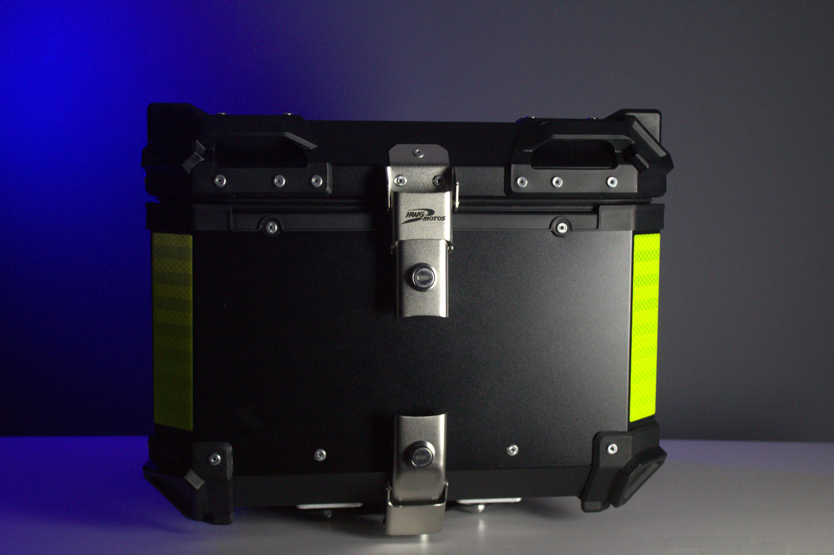 Baú Bauleto 55l Aluminio Bagageiro C/base Encosto E Suporte - HWG MOTOS