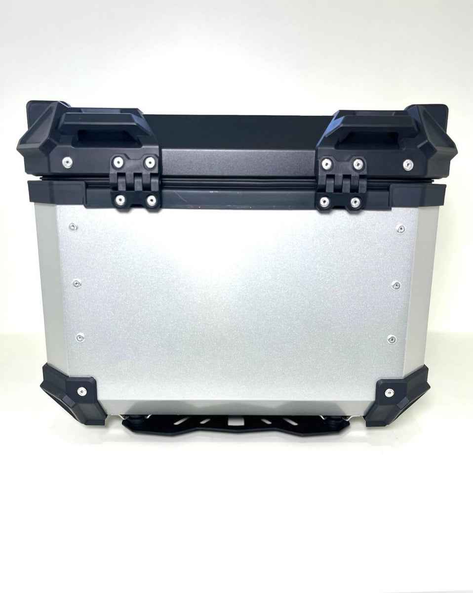 Baú Bauleto 36l Alumínio Moto Encosto Suporte C/forro E Base