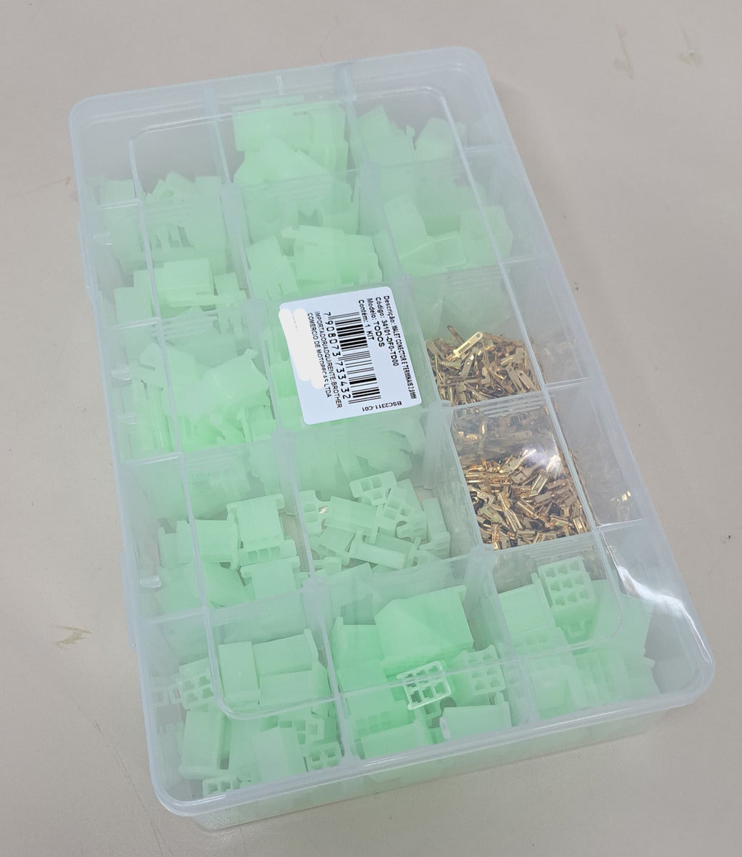 Maleta Conector E Terminais Chicote Eletrica Mecânica 2,8mm - HWG MOTOS