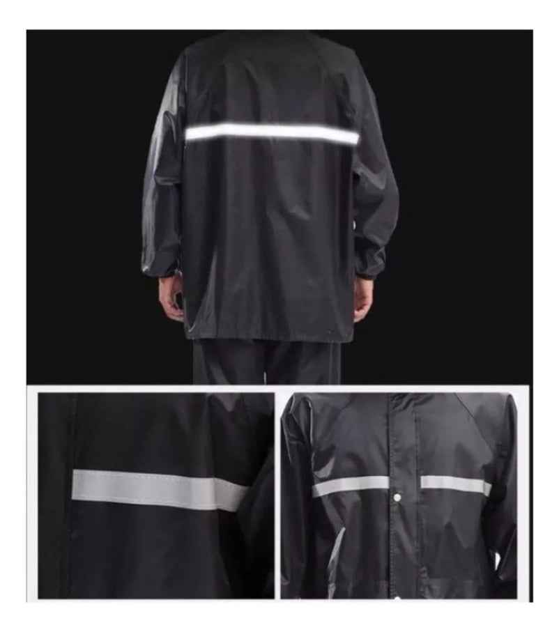 Conjunto Capa De Chuva Motoqueiros Impermeável C/capuz